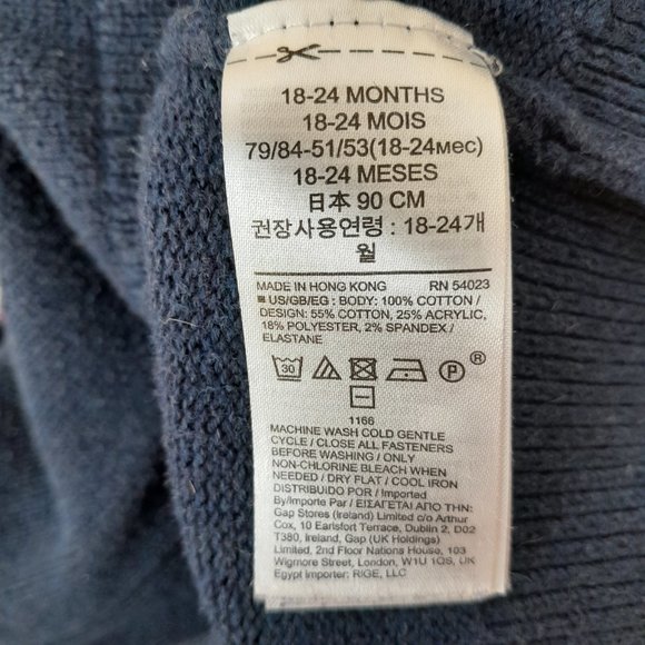 baby GAP Navy Sweater with Bear - Picture 11 of 16
